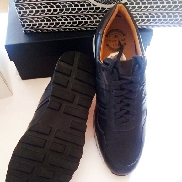 NIB Navy Napa Leather Men's Casual Shoe Sneaker 9 MSRP $120 - Picture 4 of 10